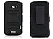 Eagle Cell PRHTCONEXSPSTHLBKBK Hybrid Rugged TUFFSUIT with Kickstand for HTC One X - Retail Packaging - Black