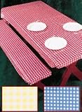 3-Piece Fitted Picnic Table & Bench Covers, Color Red