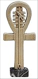 Ankh Statue on Marble Base, Stone Finish
