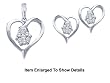 Stunning 3 Pc. 10k Solid Gold Genuine Diamond Earrings And Pendant Set