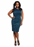Ashley Stewart Womens Plus Size Asymmetrical Techno Striped Sheath Dress