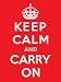 Keep Calm And Carry On Metal Sign - Approx 16 x 12 Inches (410 x 300mm)