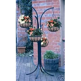 Tree cascade basket stand with baskets