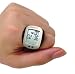 Carepeutic Kh249 Carepeutic Heart Rate Monitor Ring With Stopwatch, Clock, Calories, Pedometer, and Distance Display, White / Black