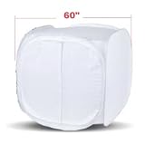Cowboystudio 60″ Inch Light Tent Lighttent Studio Photography White Photo Light Tent – Digitent – Dome – Cube – Box + 4 Chroma Key Back Drop Black White Blue Red