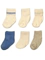 6 pack of crew socks by Goldbug - Multi-colored - 12-17 Lbs.