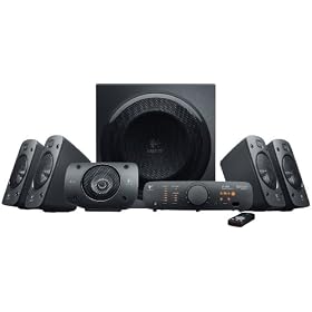 Logitech - Speaker System Z906 - Syst�me de haut-parleurs 5.1 - T�l�commande sans-fil  - Satellites avec attaches murales - Son surround avec st�r�o 3D - Subwoofer - 500 watts - Noir