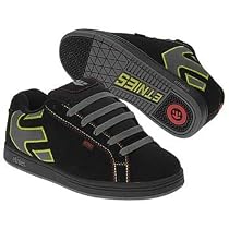 Etnies Little Kid/Big Kid Fader Sneaker,Black/Grey/Red,5 M US Big Kid
