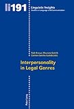 Interpersonality in legal genres