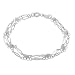 Sterling Silver Flower with Links Bracelet