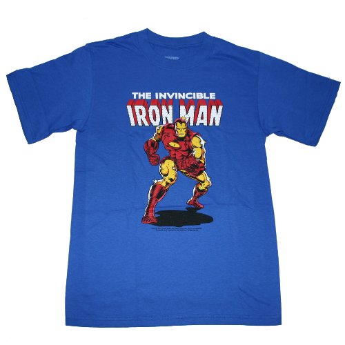  Iron Man 2 Invincible Royal Blue Mens S/S T-Shirt