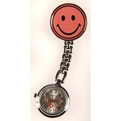 Schwesternuhr Trend Uhr Typ: Smiley rosa mit Clip 1 St�ck Kitteluhr Krankenschwesteruhr Krankenschwesternuhr Damenuhr Herrenuhr mit Clip Original Tiga-Med