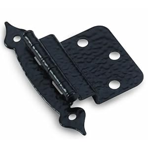 Amerock BP3405-CB Hinge Non Self-Closing Colonial Inset Colonial Black, 3 8-Inch by Amerock