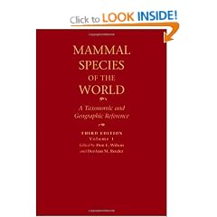 Mammal Species of the World: A Taxonomic and Geographic Reference: 2-vol. set