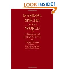 Mammal Species of the World: A Taxonomic and Geographic Reference: 2-vol. set