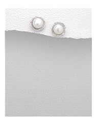 Fresh Water Pearls Earrings In 92.5 Sterling Silver
