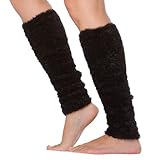 IMAGE OF MagicLeg Ultra Soft Lightweight Tagless Magic Stretch Leg Warmers - Black