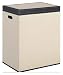 2 Section Hamper in Brown and Jute Finish Organize It All 29681
