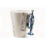 Tasse � Caf� Trompette fait � la main (10cm x 8cm)