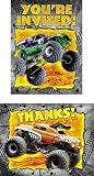 Monster Jam Trucks Invitations and Thank You Notes 16 Pack Monster Jam Trucks Invitations and Thank You Notes 16 Pack
