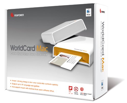 Penpower WorldCardColor Portable Color Business Card Scanner for Mac and PC