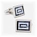 Sodalite and MOP Maze Cufflinks