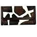 Brown Giraffe Print Clutch Wallet with Checkbook Holder in Choice of Trim Colors