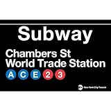 World Trade Metal Subway Sign , 17x11