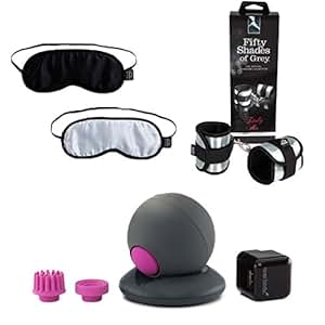 Amazon.com: Fifty Shades of Grey Handcuffs, Blindfold and Revel Body ...
