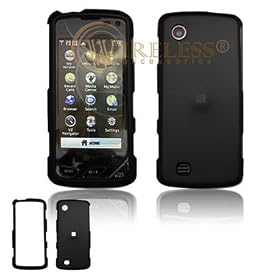 LG Chocolate Touch VX8575 “PDA” Cell Phone Black Rubber Feel Protective Case Faceplate Cover + Free LiveMyLife Wristband