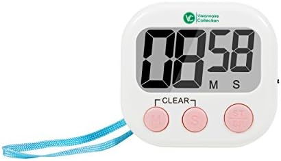 Visionnaire Collection Digital Kitchen Timer - Large LCD Display Screen - Magnetic Backing for Convenience