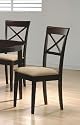 Furniture online: Set Of 2 Chairs In A Rich Cappuccino Finish "new"