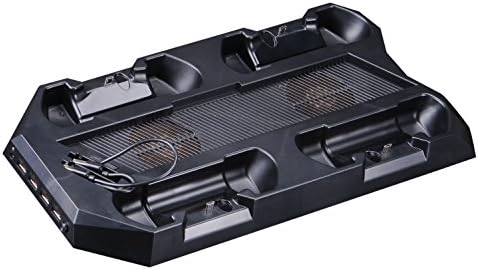 SmaAcc Dual Cooler Fans with 4 Charging Stations for PS4 Controllers/DualShock 4 Controllers