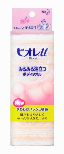 ビオレｕ みるみる泡立つボディタオル ピンク