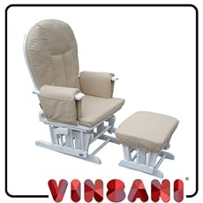 BABY GLIDER ROCKING RECLINER NURSING CHAIR IN WHITE