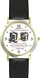 Habit 3 - Big Rocks Go First (Spanish Text) - DELUXE TWO-TONE WATCH from THE 7 HABITS - WATCH COLLECTION BY WATCHBUDDY&reg; - Arabic Numbers - Black Leather Strap-Size-Children's Size-Small ( Boy's Size & Girl's Size )