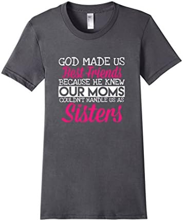 Women's Best Friends T-Shirt - God Made Us Best Friends Small Asphalt