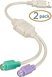 2 Pack USB to PS/2 Adapter