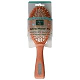 Earth Therapeutics Life + Style Natural Wooden Pin Massage Brush, 1 Brush (Pack of 2)
