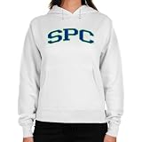 NCAA Saint Peter's Peacocks Ladies Arch Applique Midweight Pullover Hoodie - White