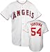 Ervin Santana White Majestic MLB Home Replica Los Angeles Angels of Anaheim Jersey - Small
