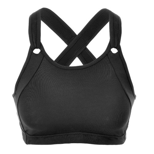 La Isla Women's High Impact Wire Free Non Padded Powerful Seam Free Sports Bra Black 36D