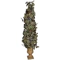 Potted Grape Ivy Cone Topiary Faux Plant - 38"