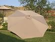 9ft Market Umbrella Canopy 8 Ribs Taupe (For 8 ribs Replacement Canopy Only)