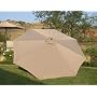 9ft Market Umbrella Canopy 8 Ribs Taupe (For 8 ribs Replacement Canopy Only)