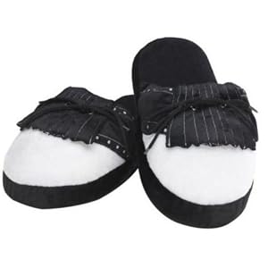 Golf Gifts & Gallery 851 Golf Shoe Slipper (Black/White, Medium)