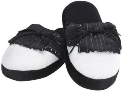 Golf Gifts & Gallery 851 Golf Shoe Slipper (Black/White, Medium)