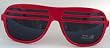 NEW HALF LENSE SHUTTER SHADES STYLE HIP HOP SUNGLASSES RED w LENSES