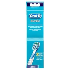 Braun Oral-B SR18-2 Sonic Replacement Rechargeable Toothbrush Heads - 2-Pack