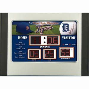 Detroit Tigers Scoreboard Desk & Alarm Clock